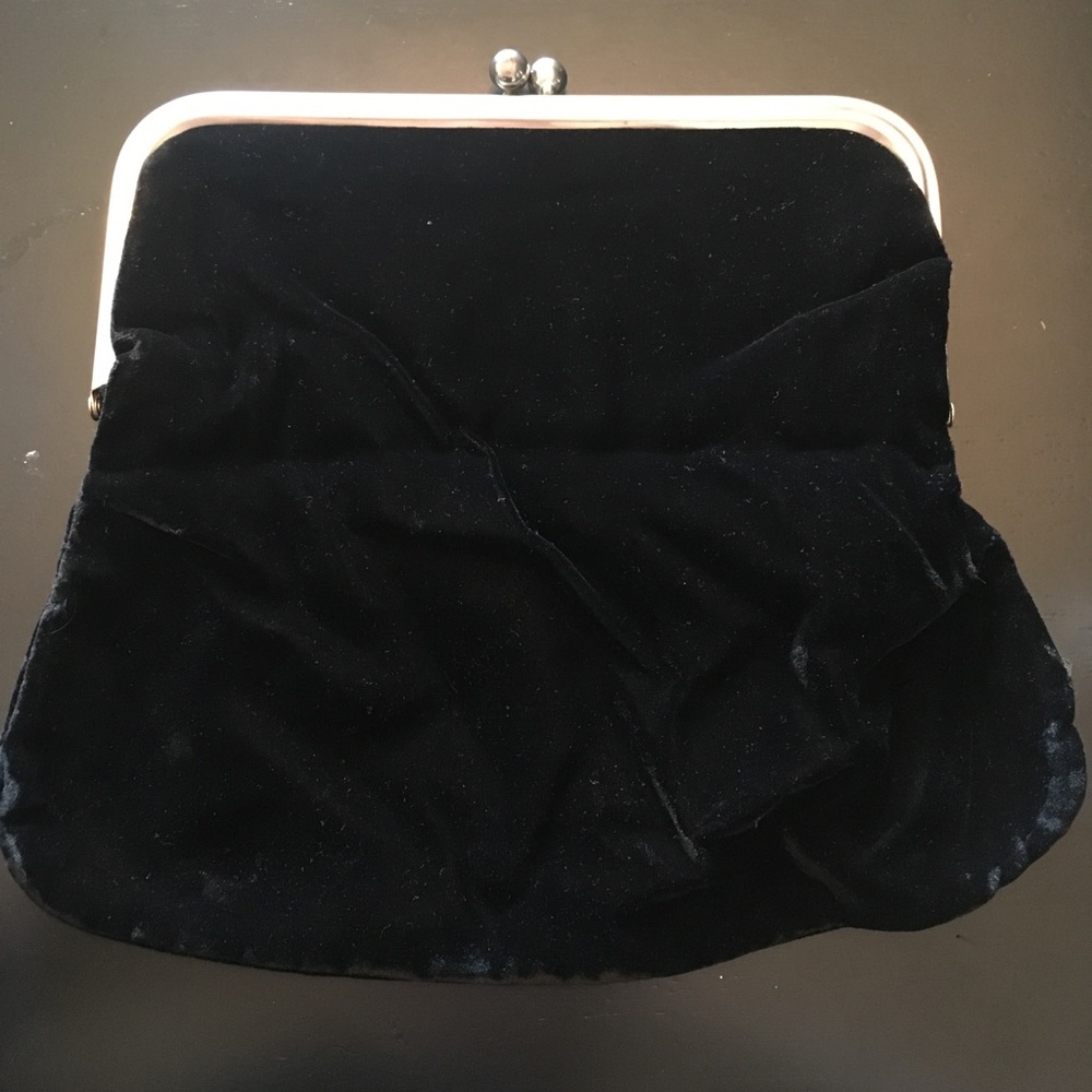Black velvet clutch